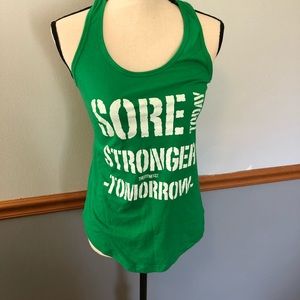 Green tank top